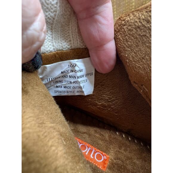 Sporto® Boho Water-Resistant Suede Lace-Up Ankle Boot - Camel 10 M - Picture 6 of 8